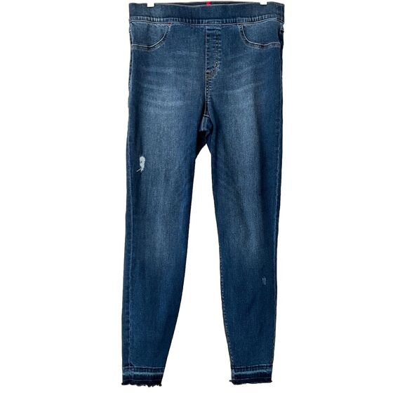 Spanx Pull-on Elastic Waist Jegging Denim Casual Stretch Blue L - Picture 5 of 15